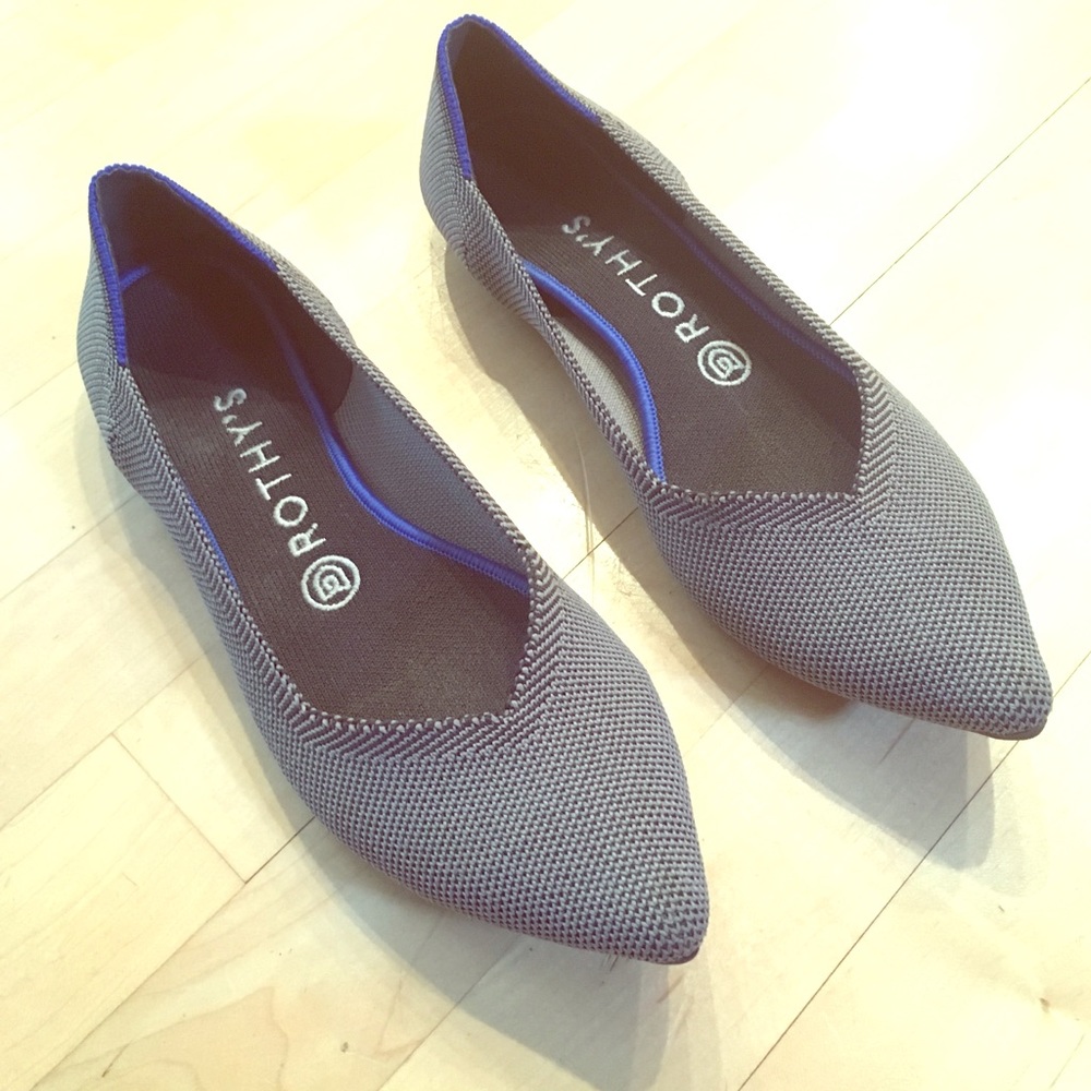 Rothys The Point Gray Size 8 Lightly Used